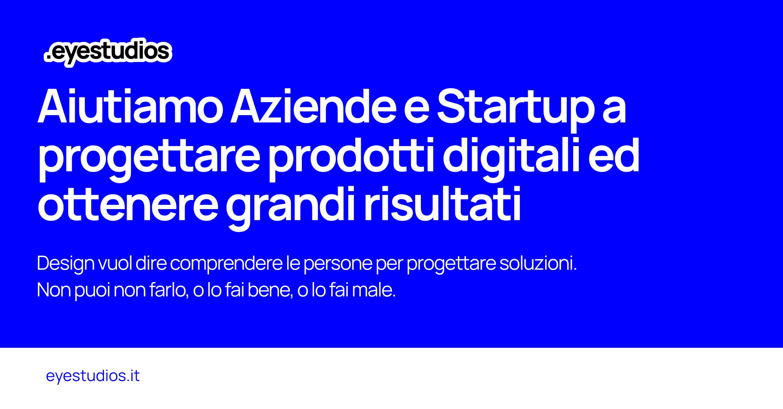 UX Design per Software, App e Siti Web in Italia | Eye Studios